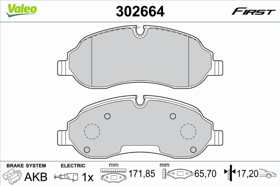 Valeo 302664 - Тормозные колодки, дисковые, комплект autodnr.net