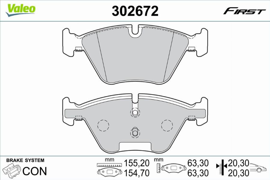 Valeo 302672 - Тормозные колодки, дисковые, комплект autodnr.net