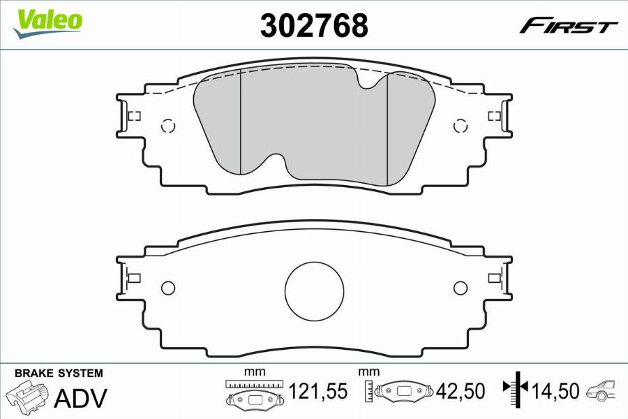 Valeo 302768 - Тормозные колодки, дисковые, комплект autodnr.net