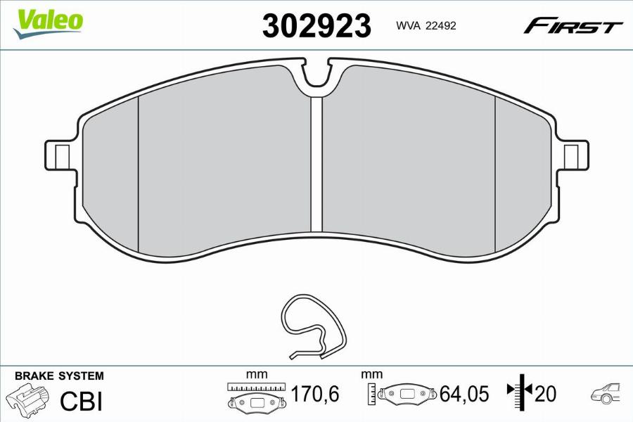 Valeo 302923 - Тормозные колодки, дисковые, комплект autodnr.net