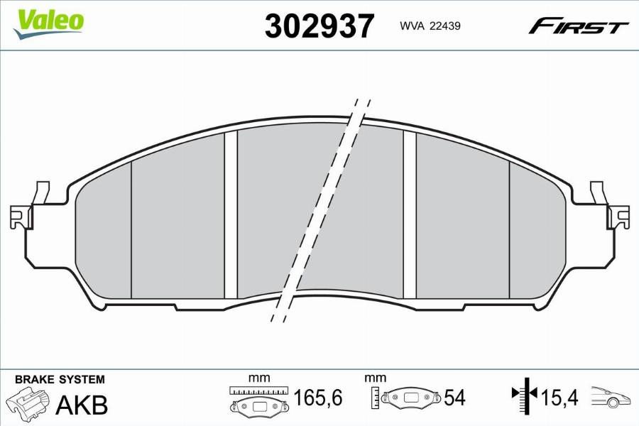 Valeo 302937 - Тормозные колодки, дисковые, комплект autodnr.net