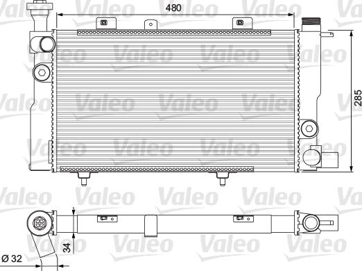 Valeo 310892 - Радіатор, охолодження двигуна autocars.com.ua