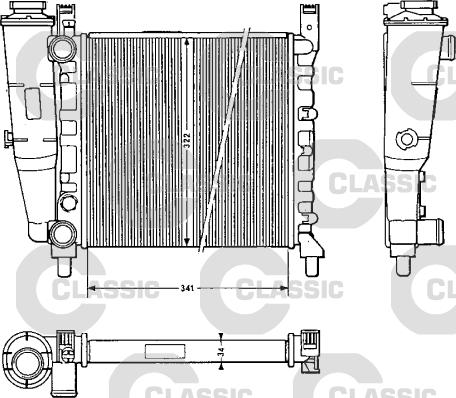 Valeo 311385 - Радиатор, охлаждение двигателя avtokuzovplus.com.ua