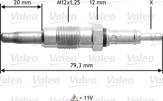 VALEO 345137 - Свічка розжарювання autocars.com.ua