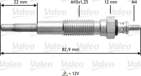 VALEO 345148 - Свічка розжарювання autocars.com.ua