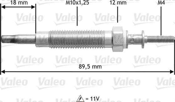 Valeo 345215 - Свеча накаливания autodnr.net