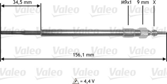 VALEO 345218 - Свічка розжарювання autocars.com.ua