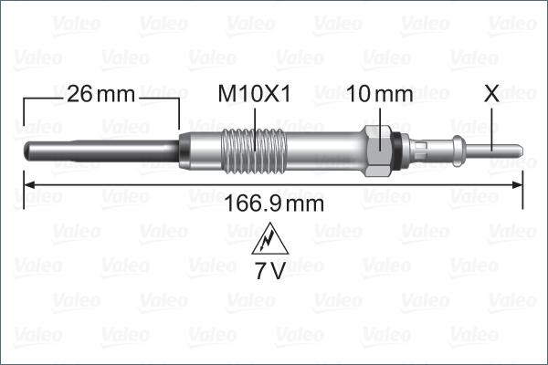 Valeo 345259 - Свічка розжарювання autocars.com.ua