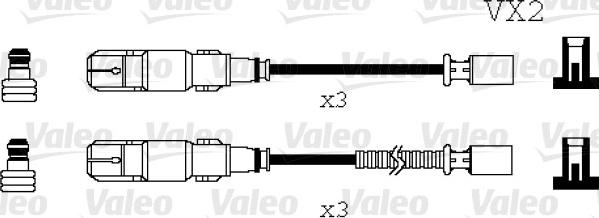 Valeo 346071 - Комплект проводов зажигания avtokuzovplus.com.ua
