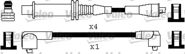 Valeo 346357 - Комплект проводов зажигания avtokuzovplus.com.ua