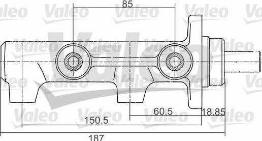 Valeo 350713 - Головний гальмівний циліндр autocars.com.ua