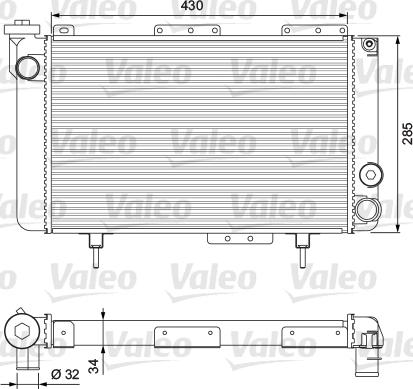 Valeo 383463 - Радіатор, охолодження двигуна autocars.com.ua