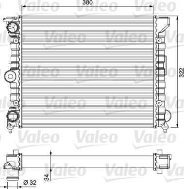 Valeo 383818 - Радіатор, охолодження двигуна autocars.com.ua