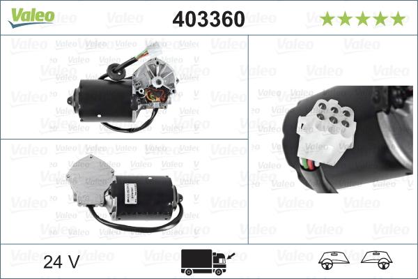 VALEO 403360 - Двигун склоочисника autocars.com.ua