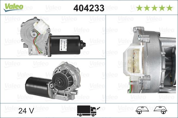 Valeo 404233 - Двигун склоочисника autocars.com.ua