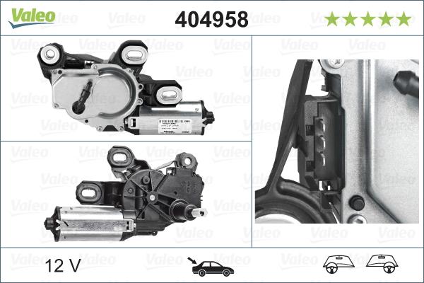 Valeo 404958 - Двигун склоочисника autocars.com.ua