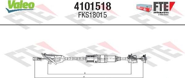 Valeo 4101518 - Трос, управління зчепленням autocars.com.ua