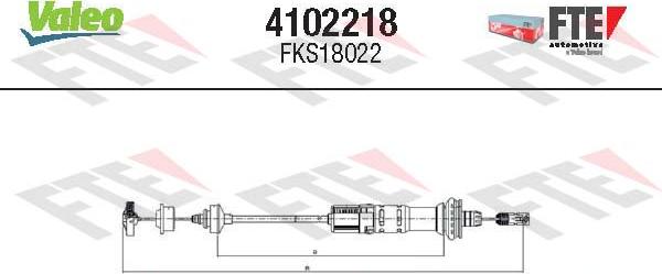 Valeo 4102218 - Трос, управление сцеплением avtokuzovplus.com.ua