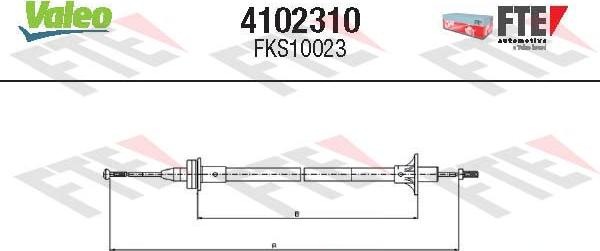 Valeo 4102310 - Трос, управление сцеплением avtokuzovplus.com.ua