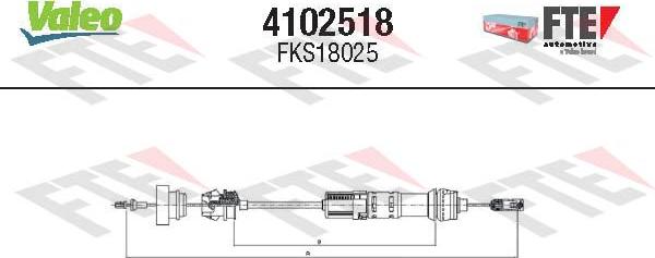 Valeo 4102518 - Трос, управління зчепленням autocars.com.ua