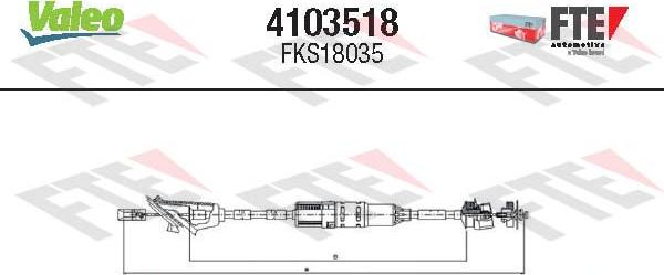 Valeo 4103518 - Трос, управління зчепленням autocars.com.ua