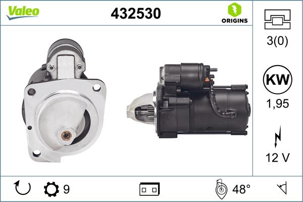 VALEO 432530 - Стартер autocars.com.ua
