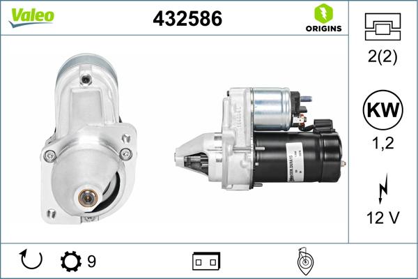 VALEO 432586 - Стартер autocars.com.ua
