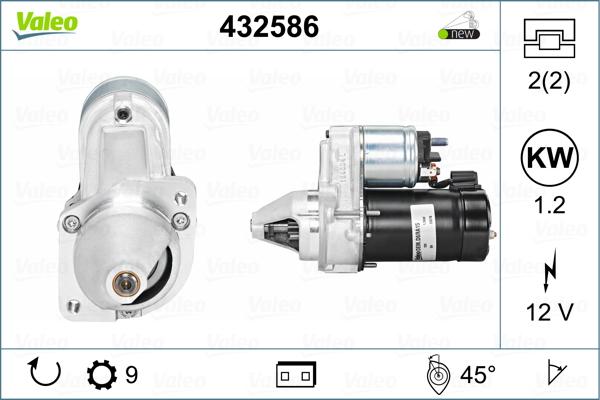 Valeo 432586 - Стартер autodnr.net