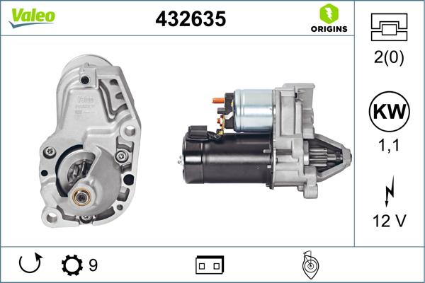 VALEO 432635 - Стартер autocars.com.ua