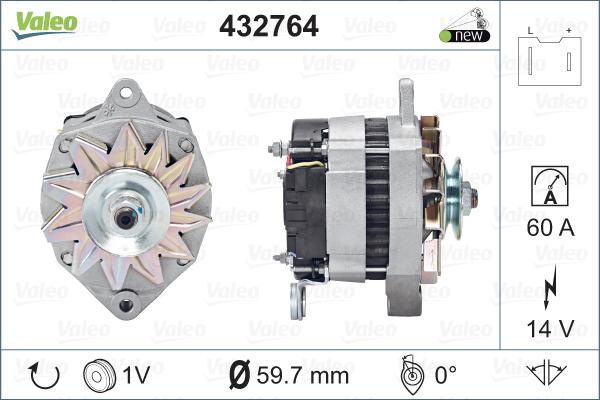 Valeo 432764 - Генератор autodnr.net