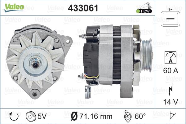 Valeo 433061 - Генератор autocars.com.ua