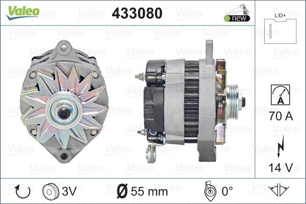 Valeo 433080 - Генератор autocars.com.ua