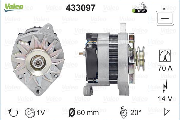 Valeo 433097 - Генератор avtokuzovplus.com.ua