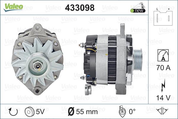 Valeo 433098 - Генератор avtokuzovplus.com.ua