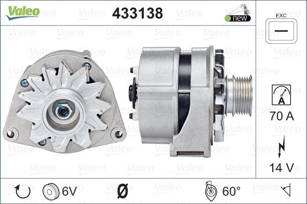 Valeo 433138 - Генератор avtokuzovplus.com.ua