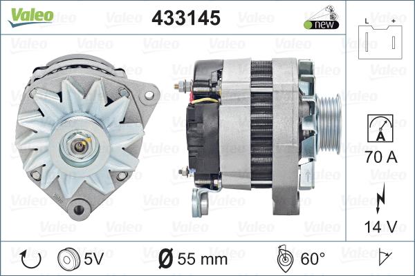 Valeo 433145 - Генератор autocars.com.ua