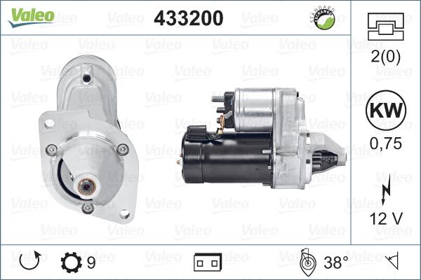 Valeo 433200 - Стартер avtokuzovplus.com.ua