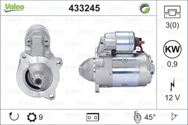 Valeo 433245 - Стартер avtokuzovplus.com.ua