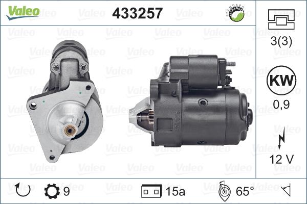 Valeo 433257 - Стартер autocars.com.ua