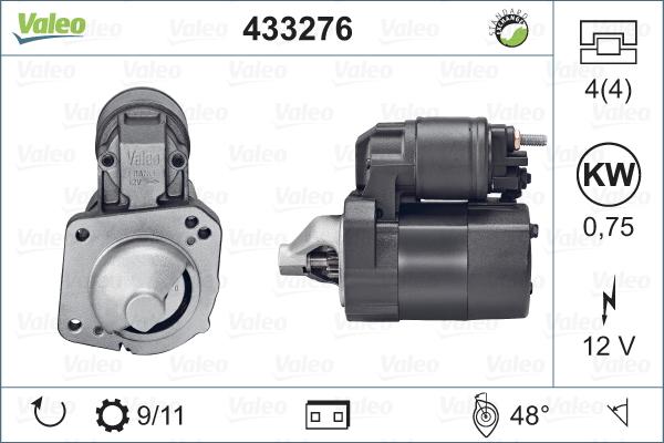 Valeo 433276 - Стартер autodnr.net