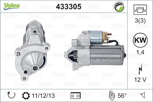 Valeo 433305 - Стартер autodnr.net