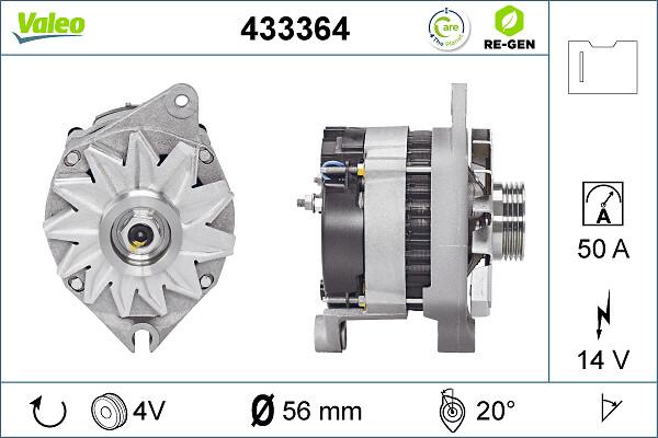 VALEO 433364 - Генератор autocars.com.ua