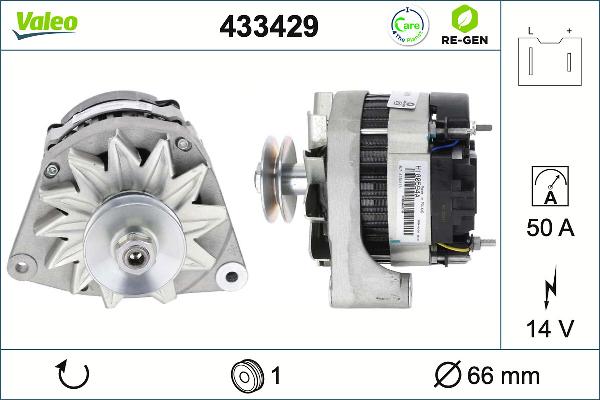 VALEO 433429 - Генератор autocars.com.ua