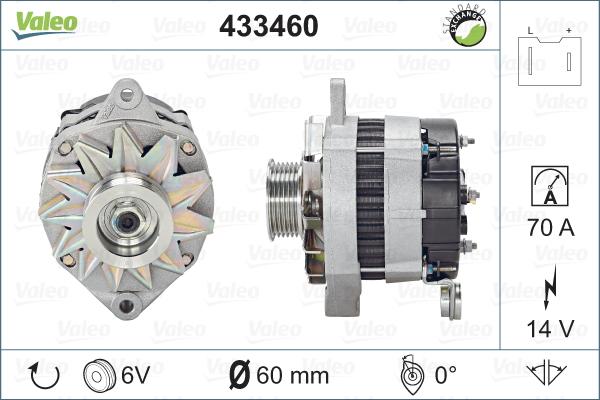 Valeo 433460 - Генератор avtokuzovplus.com.ua