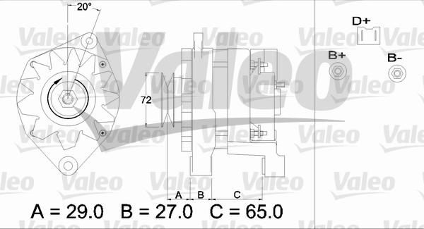 Valeo 433464 - Генератор autocars.com.ua