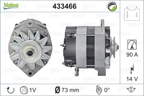 Valeo 433466 - Генератор autocars.com.ua