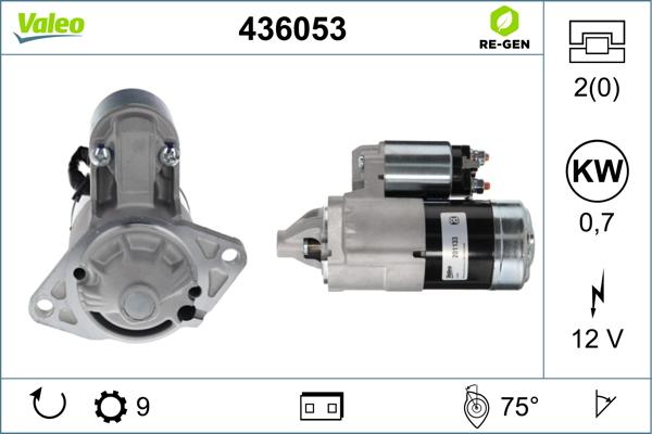 Valeo 436053 - Стартер autodnr.net