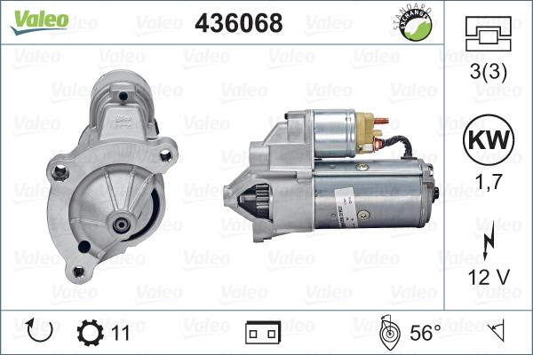 Valeo 436068 - Стартер autocars.com.ua