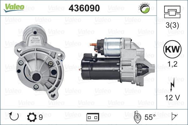 Valeo 436090 - Стартер autocars.com.ua