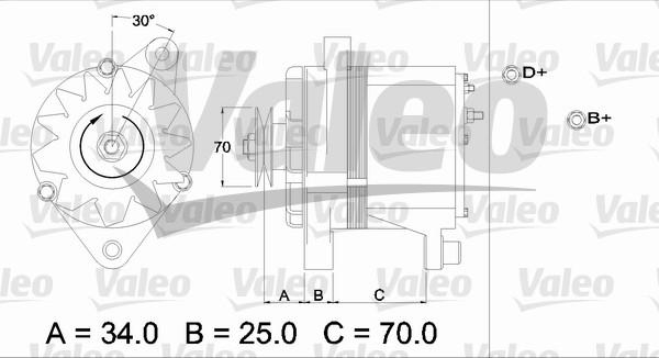 Valeo 436117 - Генератор autocars.com.ua